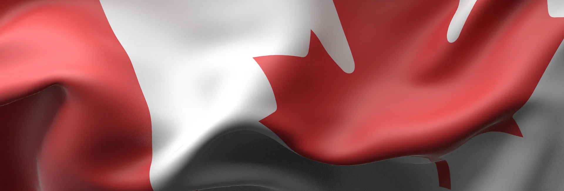 Canadian flag flowing fabric background